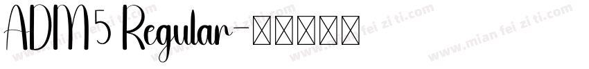 ADM5 Regular字体转换